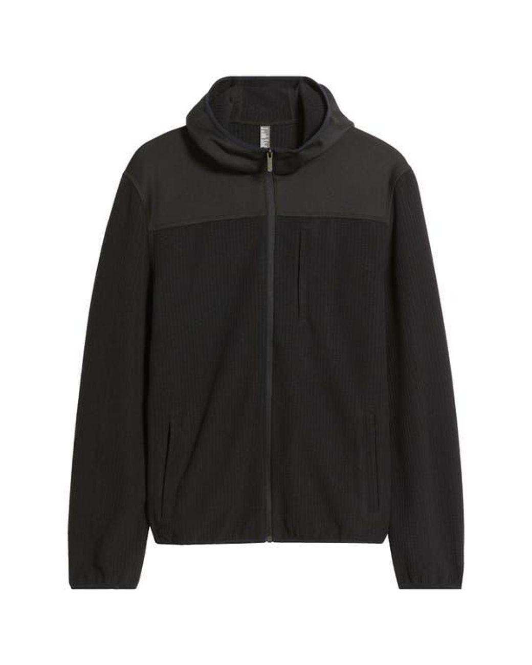 Zella Black Full Zip Grid Fleece Jacket for men