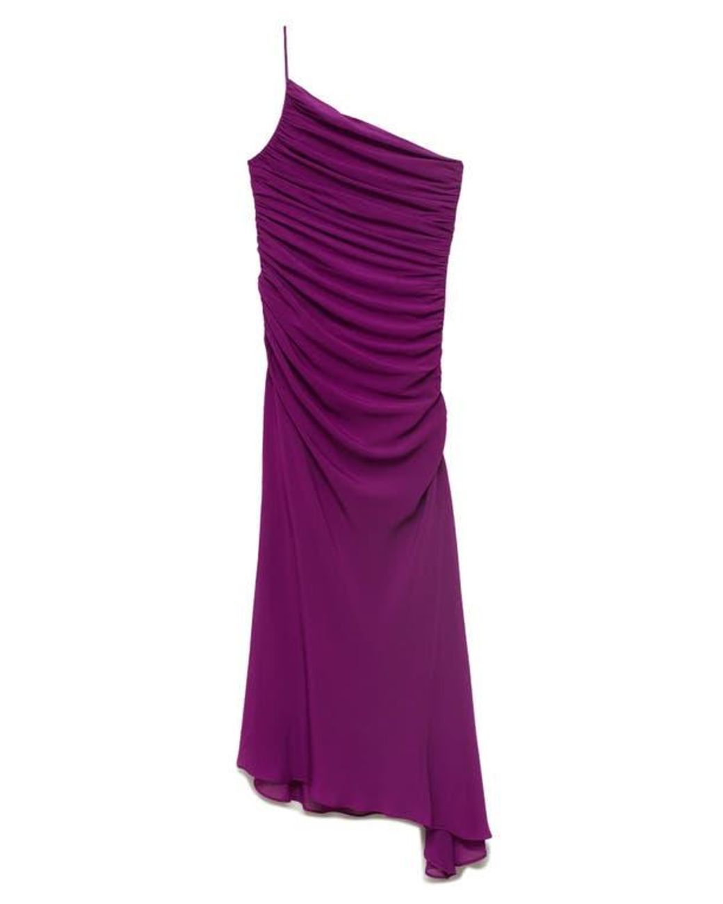 Mango Asymmetric Dress in Purple | Lyst