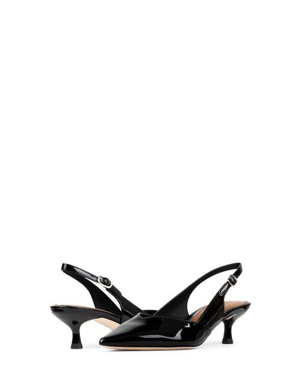 Donald J Pliner Black Pointed Toe Slingback Pump