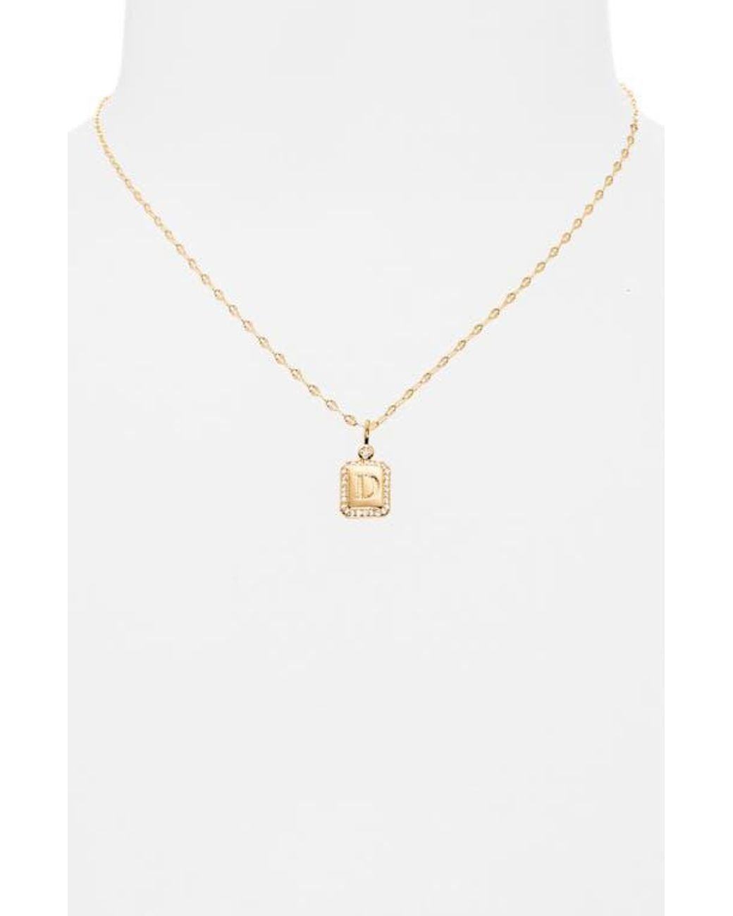 Leith Metallic Initial Pendant Necklace