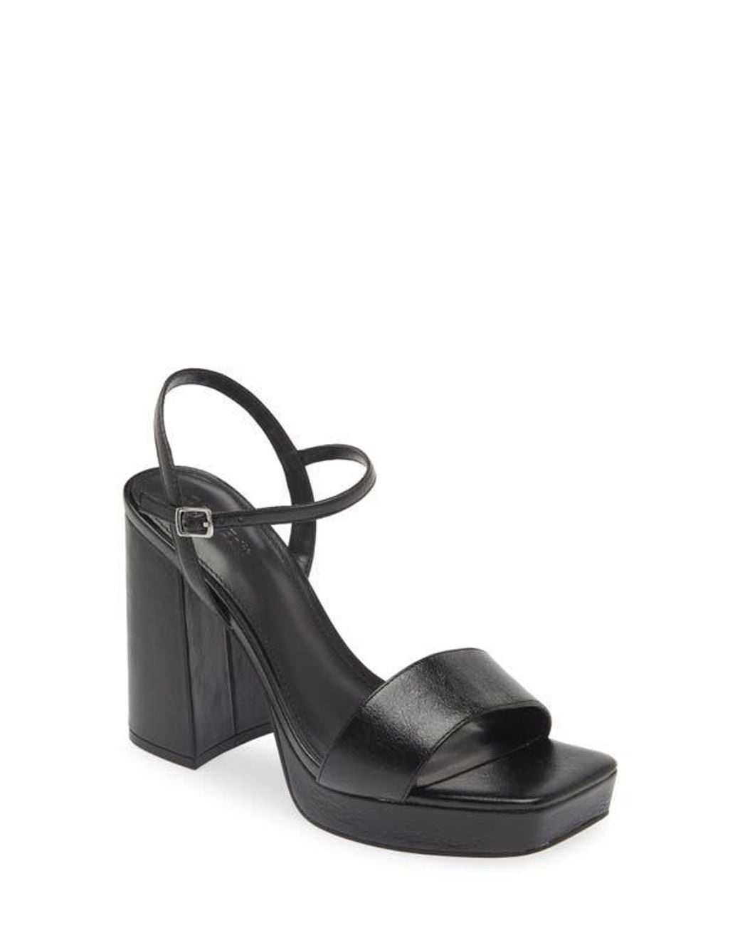 Open Edit Black Noella Ankle Strap Platform Sandal