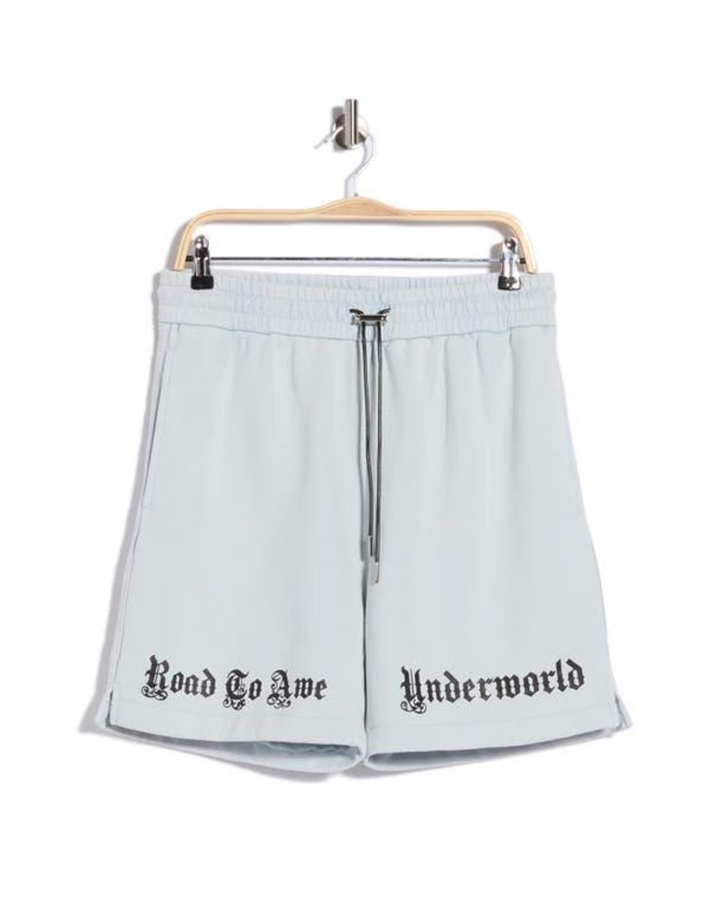 RTA Gray Clyde Drawstring Shorts for men