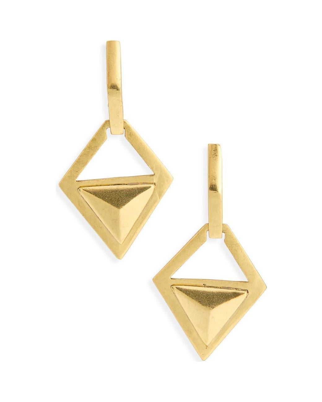 Karine Sultan Metallic Angular Statement Earrings