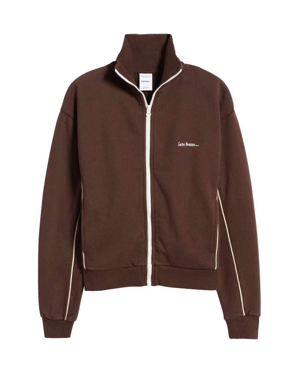 iets frans... Unisex Retro Cotton Blend Fleece Track Jacket In Chocolate At  Nordstrom Rack in Brown | Lyst