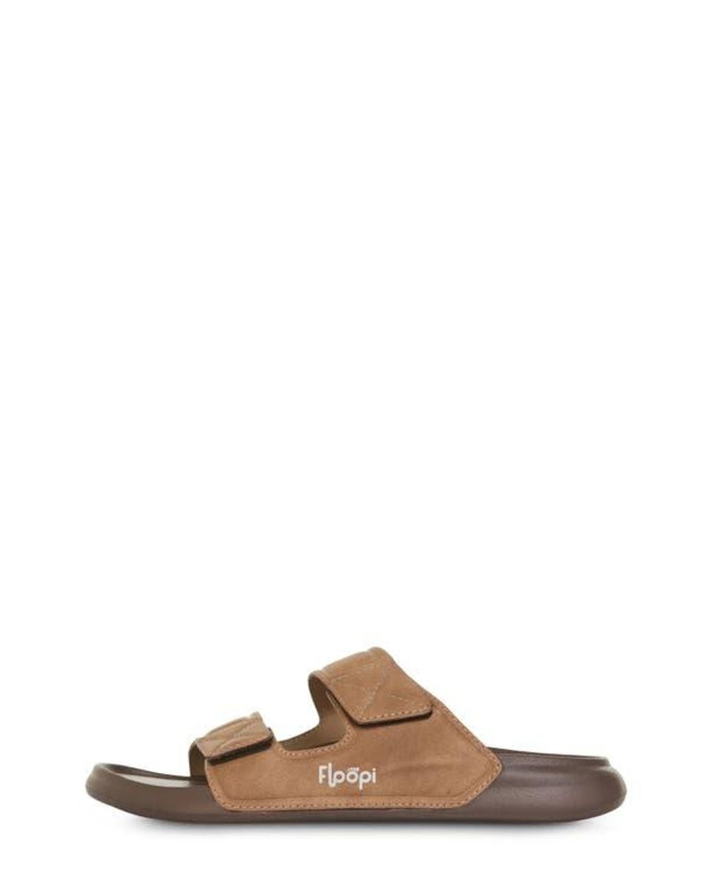 FLOOPI Brown Noah Adjustable Slide Sandal for men