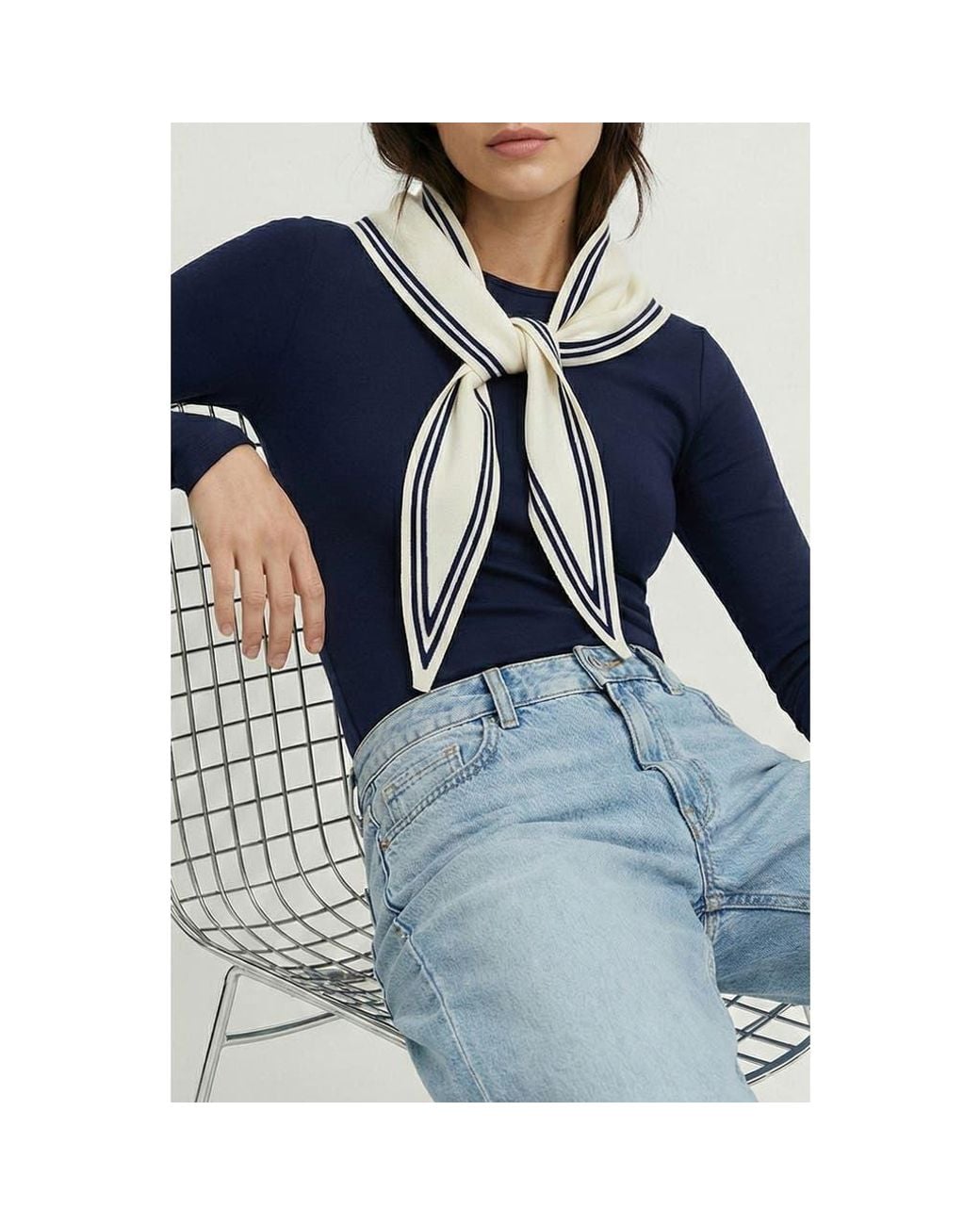 Saachi Blue Triangle Scarf