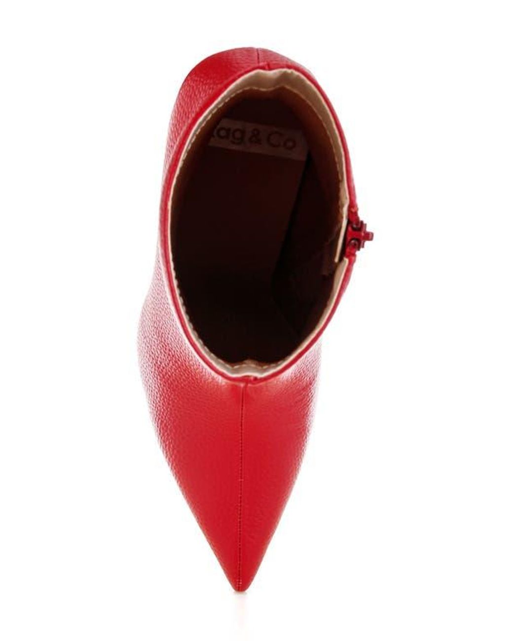 Rag & Co Red Farnak Pointed Toe Bootie