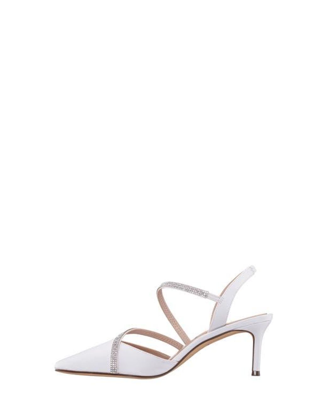 Nina White Nela Slingback Pointed Toe Pump