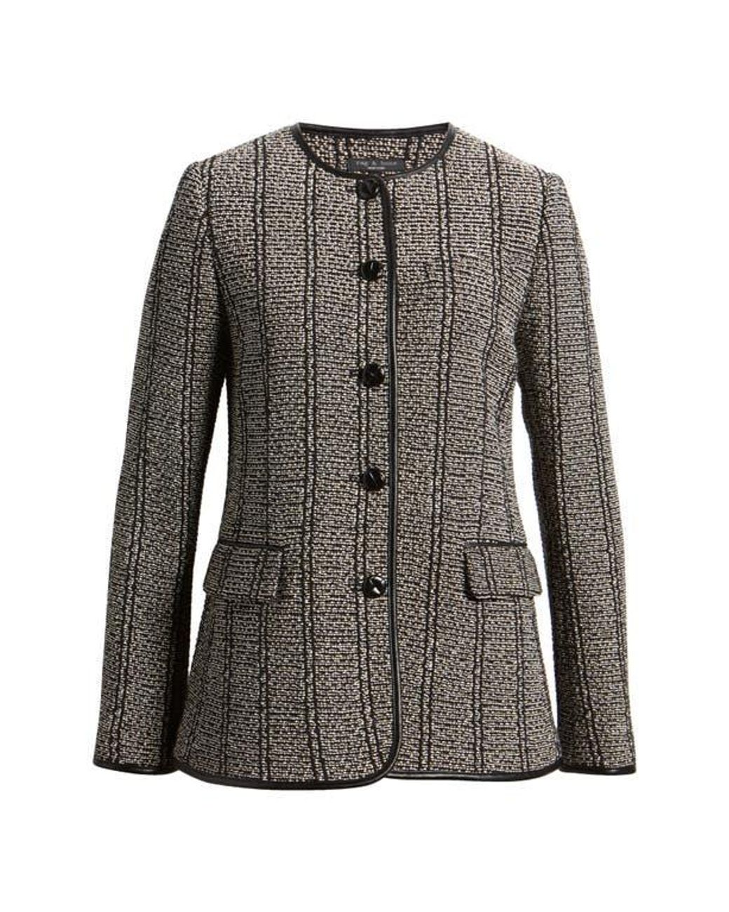 Rag & Bone Gray Barlet Cotton Tweed Jacket