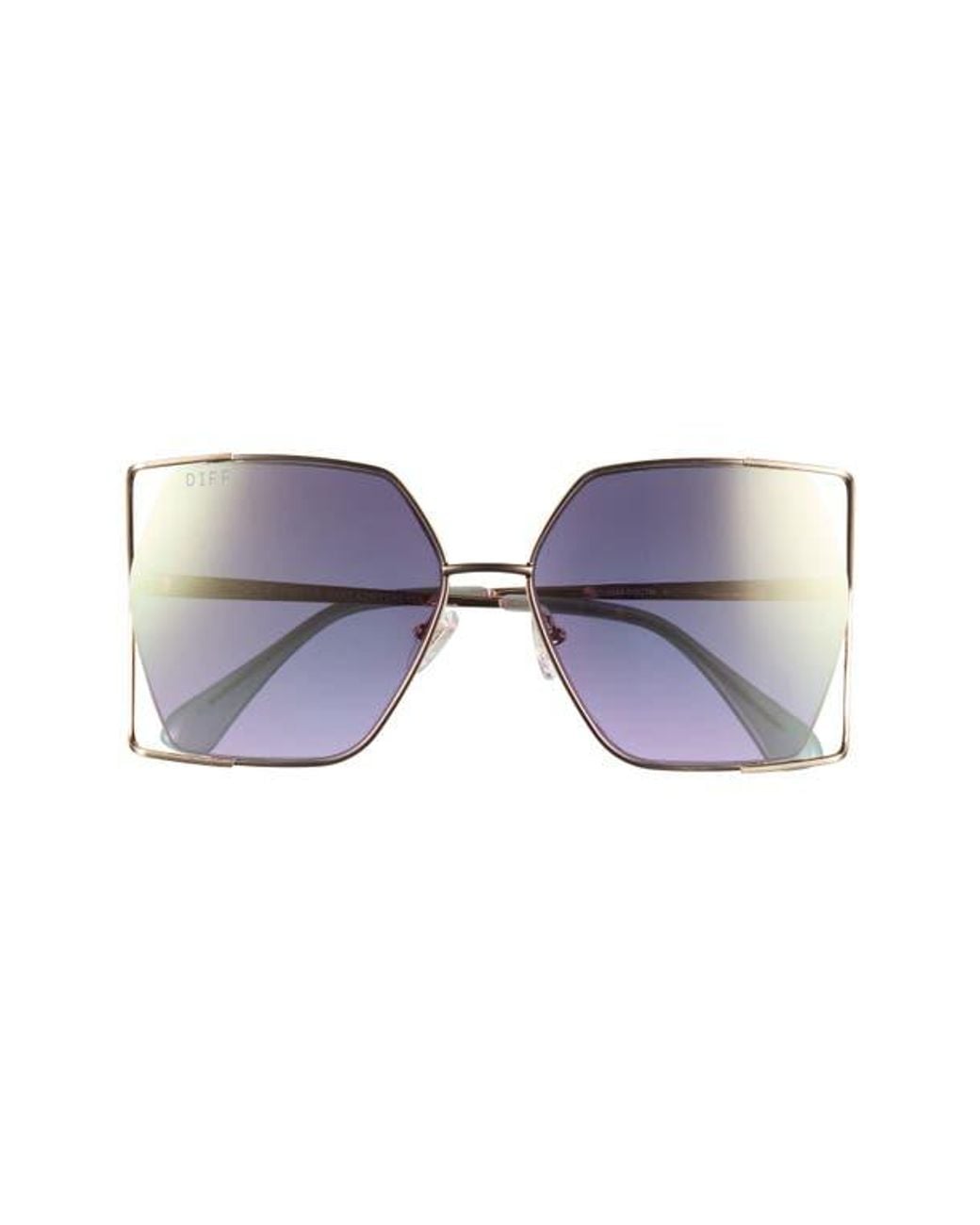 DIFF Purple Dawn 61Mm Square Sunglasses for men