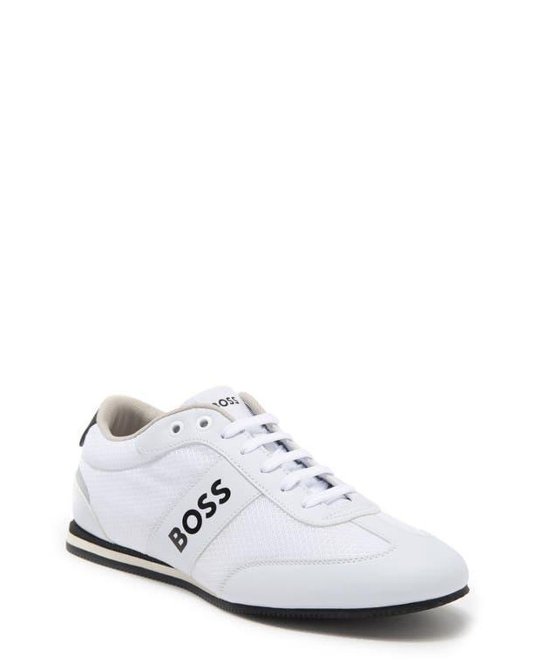 Boss White Rush Low Top Sneaker for men