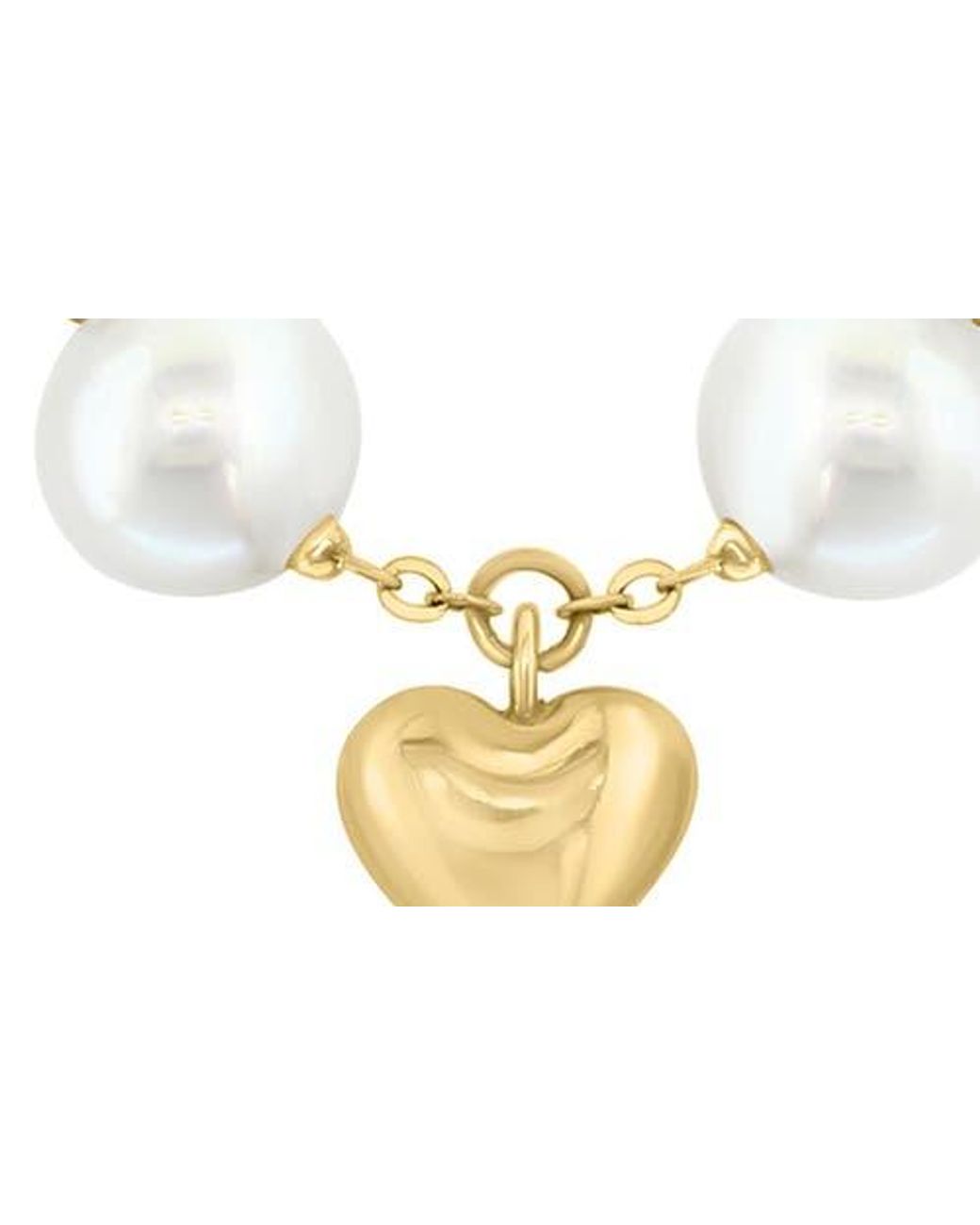 Effy White Freshwater Pearl Heart Pendant Necklace