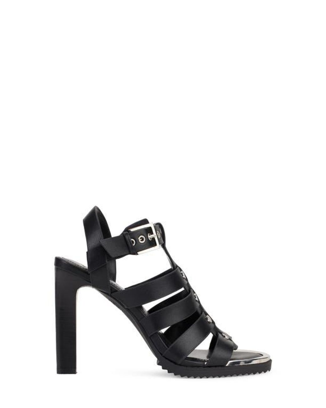 DKNY Black Bria Slingback Cage Sandal