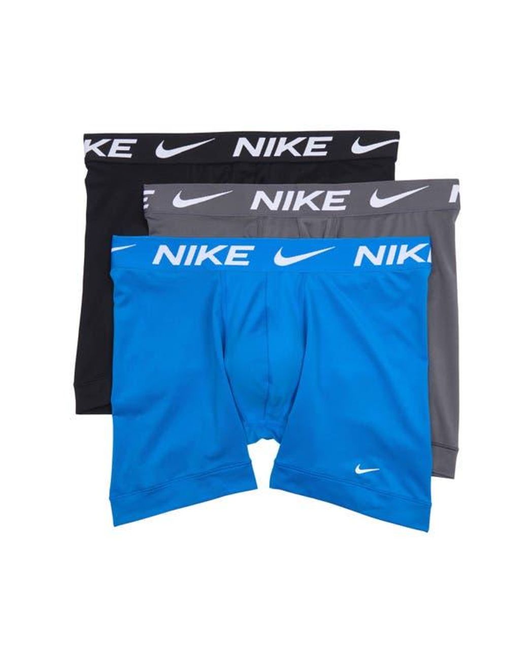 Nike Blue 3-Pack Essential Micro Boxer Briefs for men