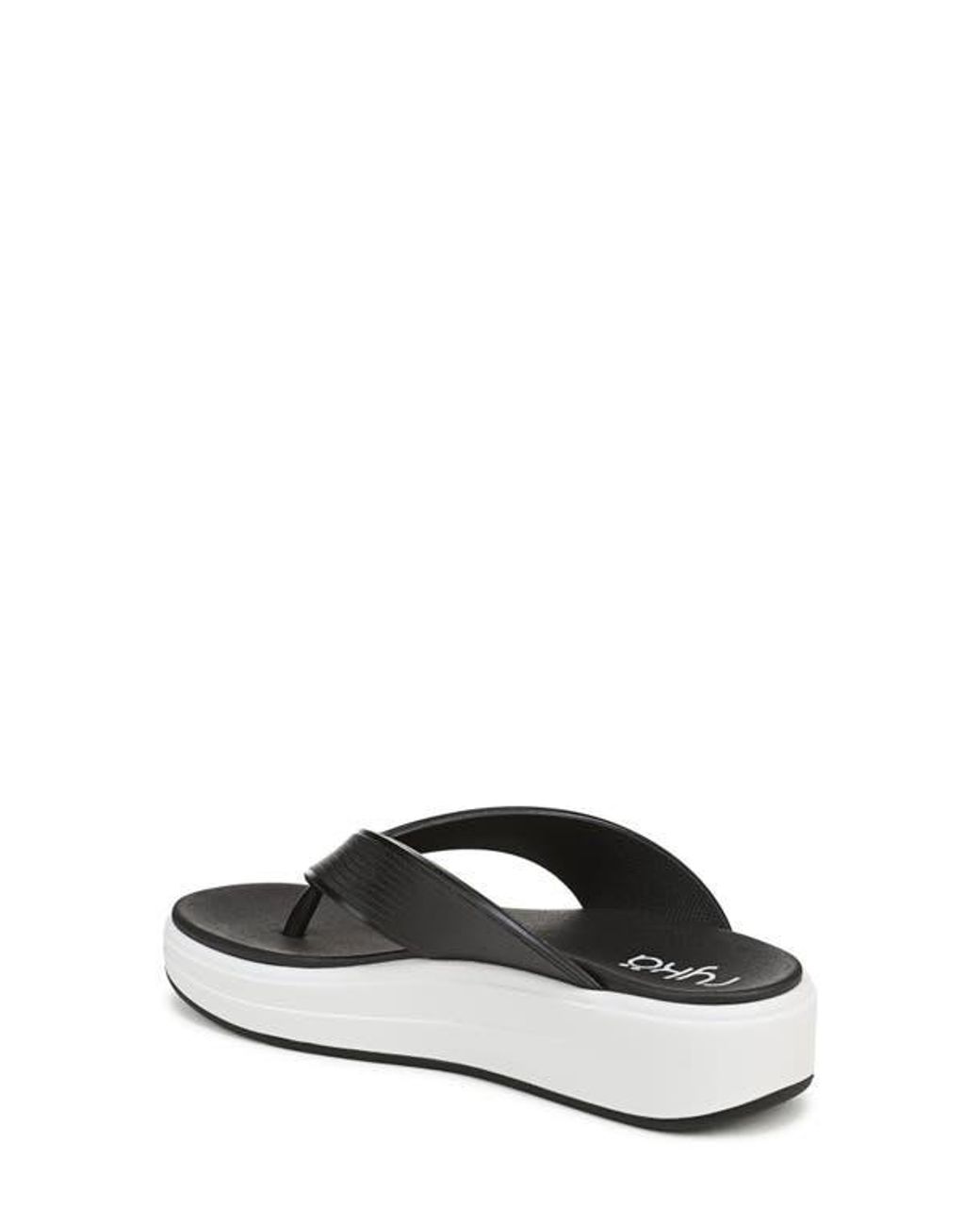 Ryka Black Viv Platform Thong Sandal
