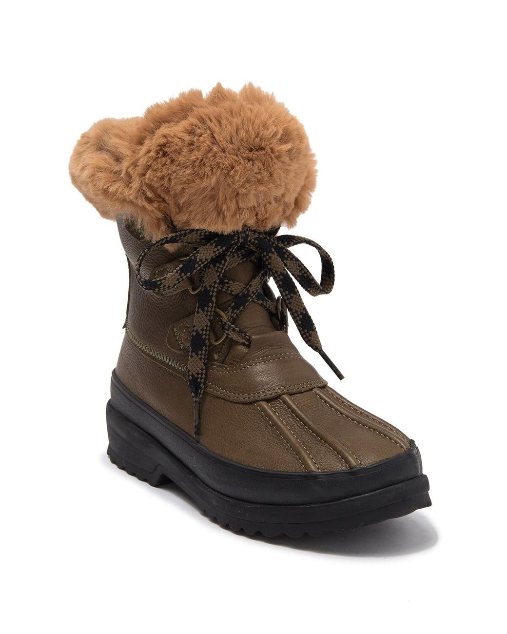 sperry maritime faux fur lined winter duck boot