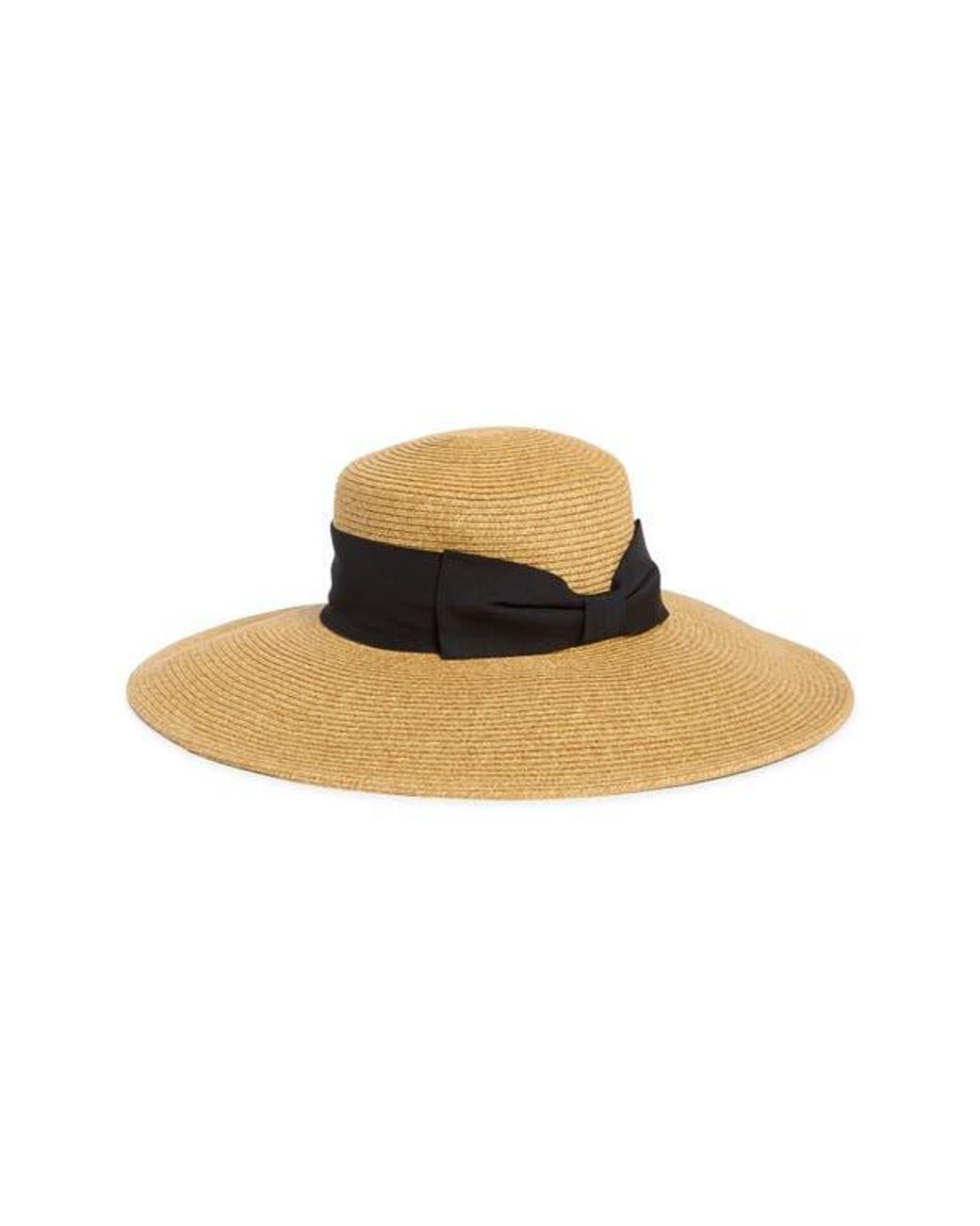 Nordstrom Rack Black Floppy Bow Sun Hat
