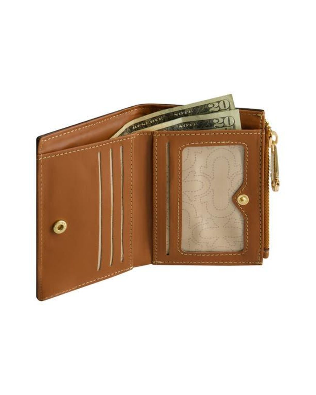 True Religion Red Buddha Patch Small Denim Wallet
