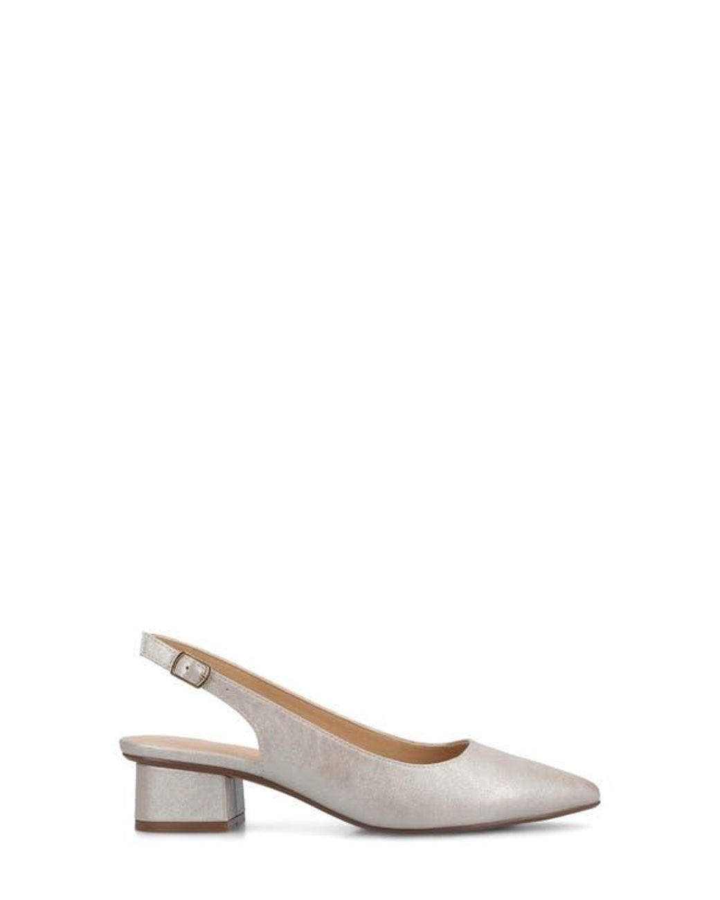 Journee Collection White Sylvia Slingback Pump
