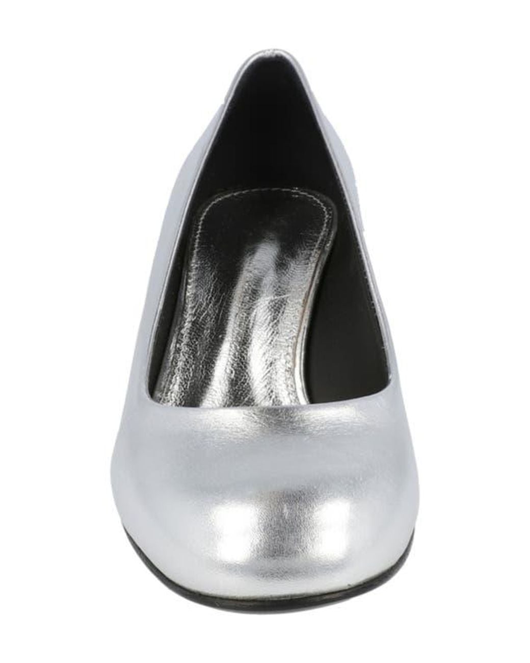 Ferragamo White Farrah Mirror Heel Pump