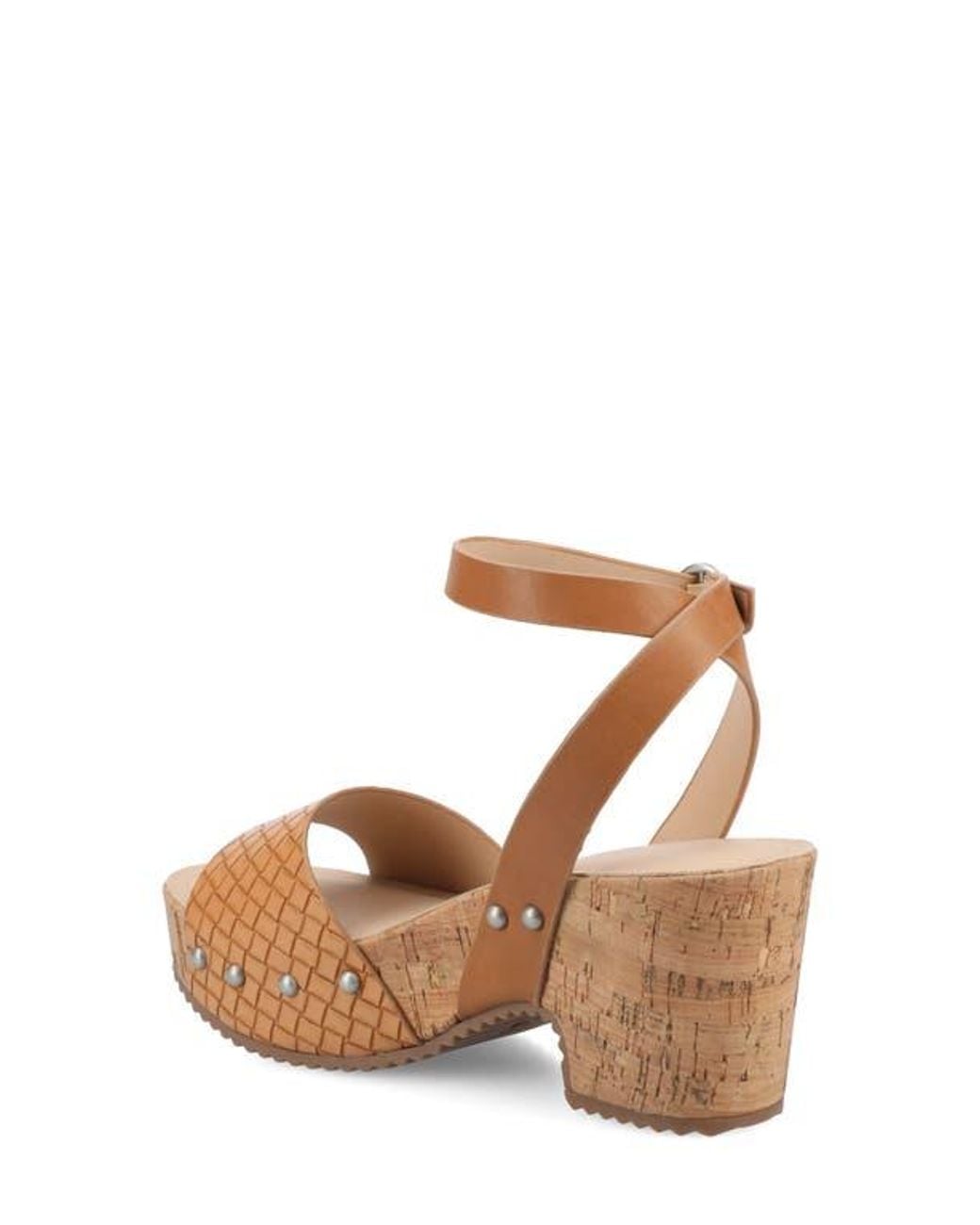 Journee Collection Vanessa Block Heel Platform Sandal in Brown | Lyst