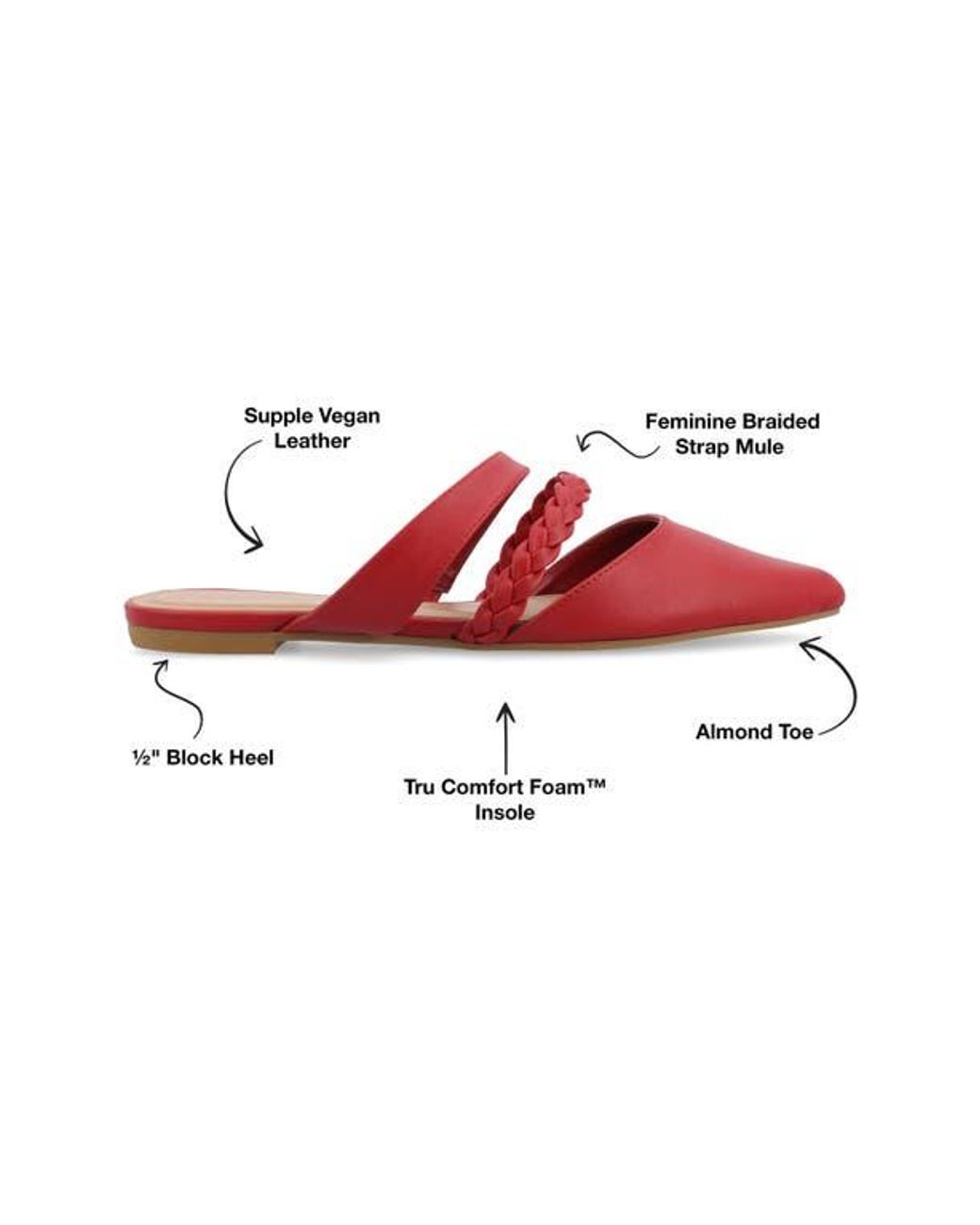 Journee Collection Red Olivea Mule