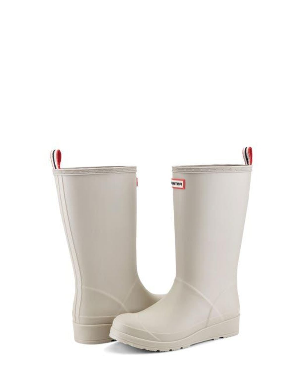 Hunter White Play Tall Waterproof Rain Boot