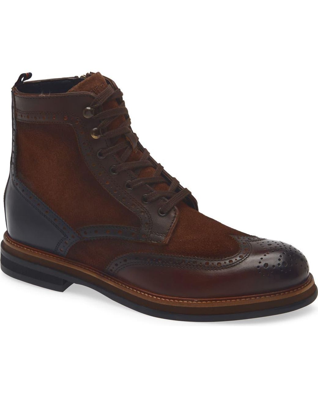 Steve Madden Addis Brogue Boot in Brown for Men | Lyst display picture 1