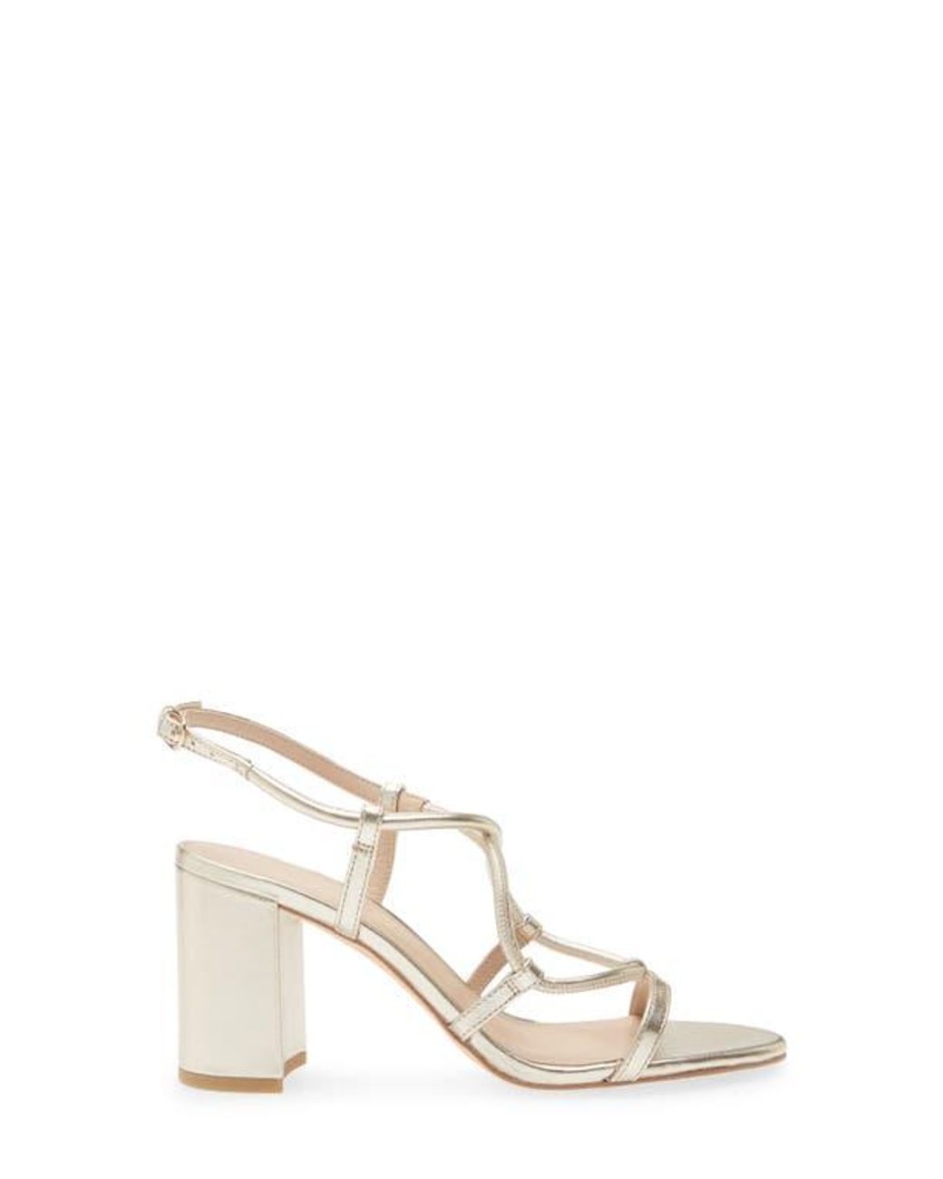 Stuart Weitzman Natural Nilla 75 Block Sandal