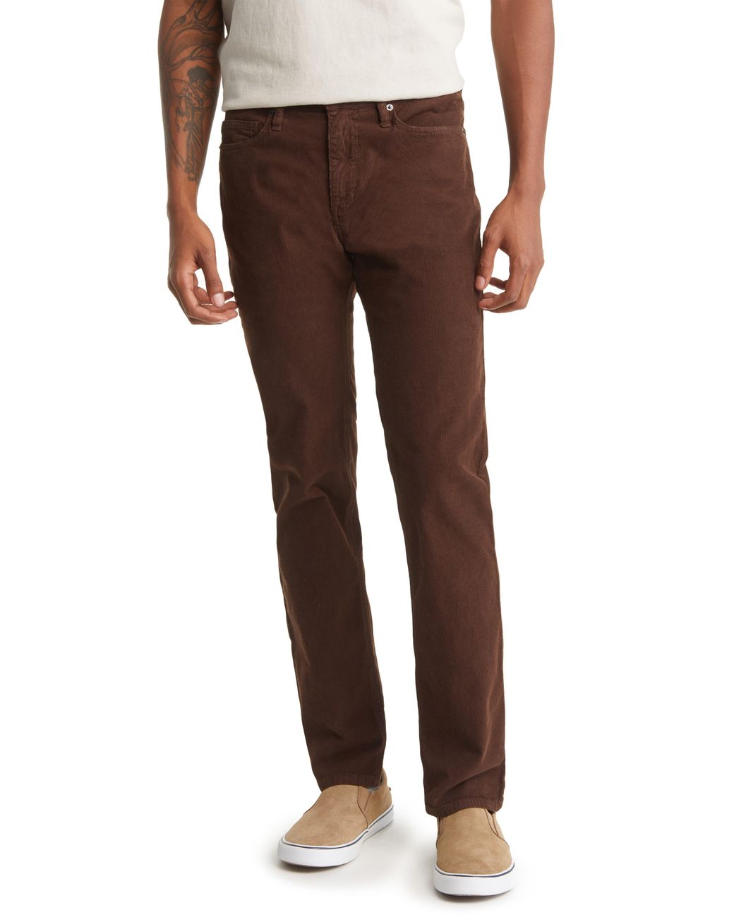 Marine Layer Cambridge Slim Fit Corduroy Five-pocket Pants in Brown for ...