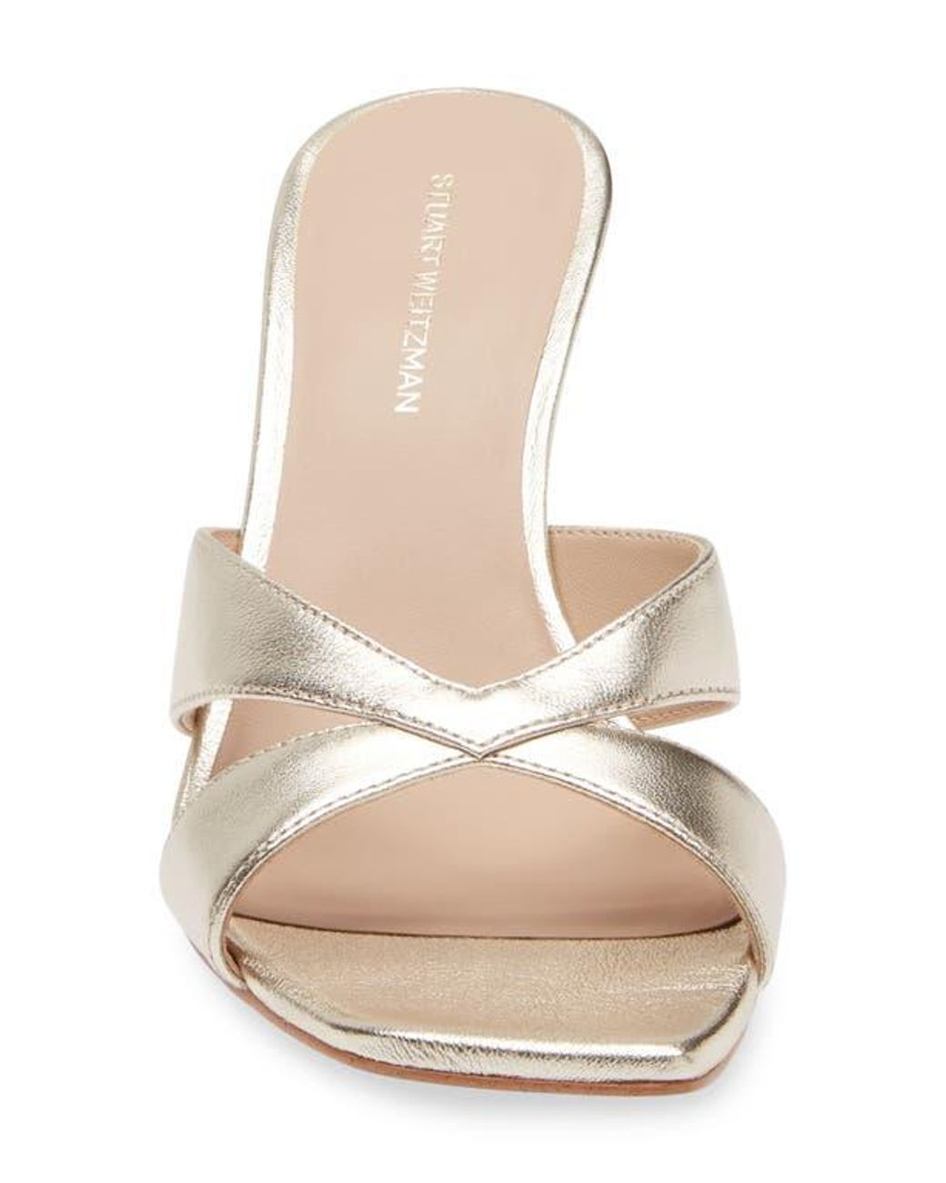 Stuart Weitzman White Miami Slide Sandal