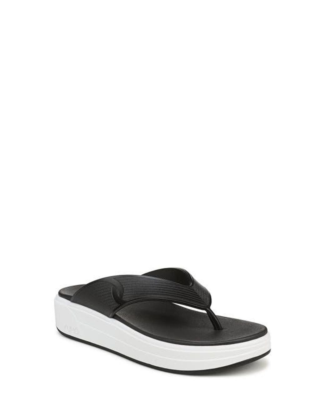 Ryka Black Viv Platform Thong Sandal