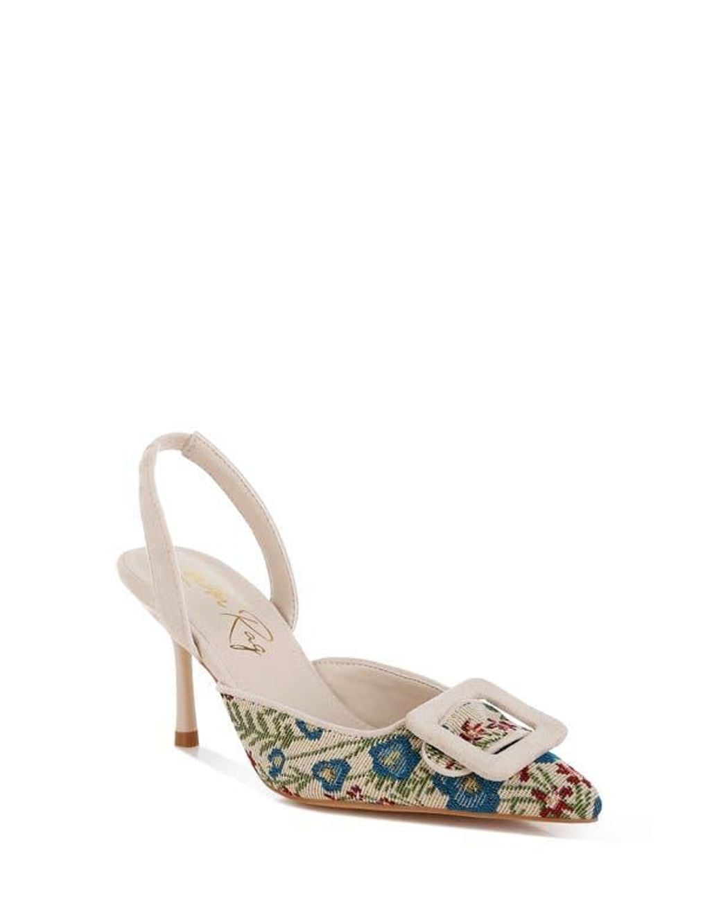 LONDON RAG White Miraya Pointed Toe Pump