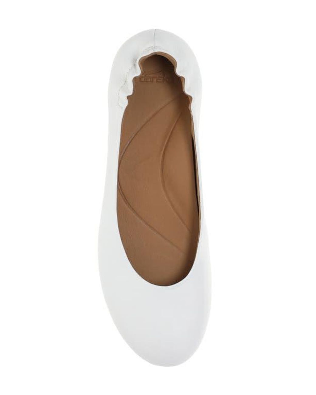 Dansko White Mollie Ballet Flat