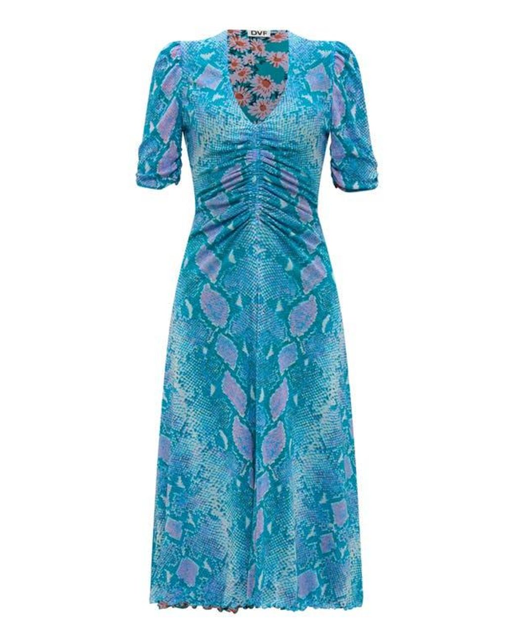 Diane von Furstenberg Blue Koren Reversible Dress