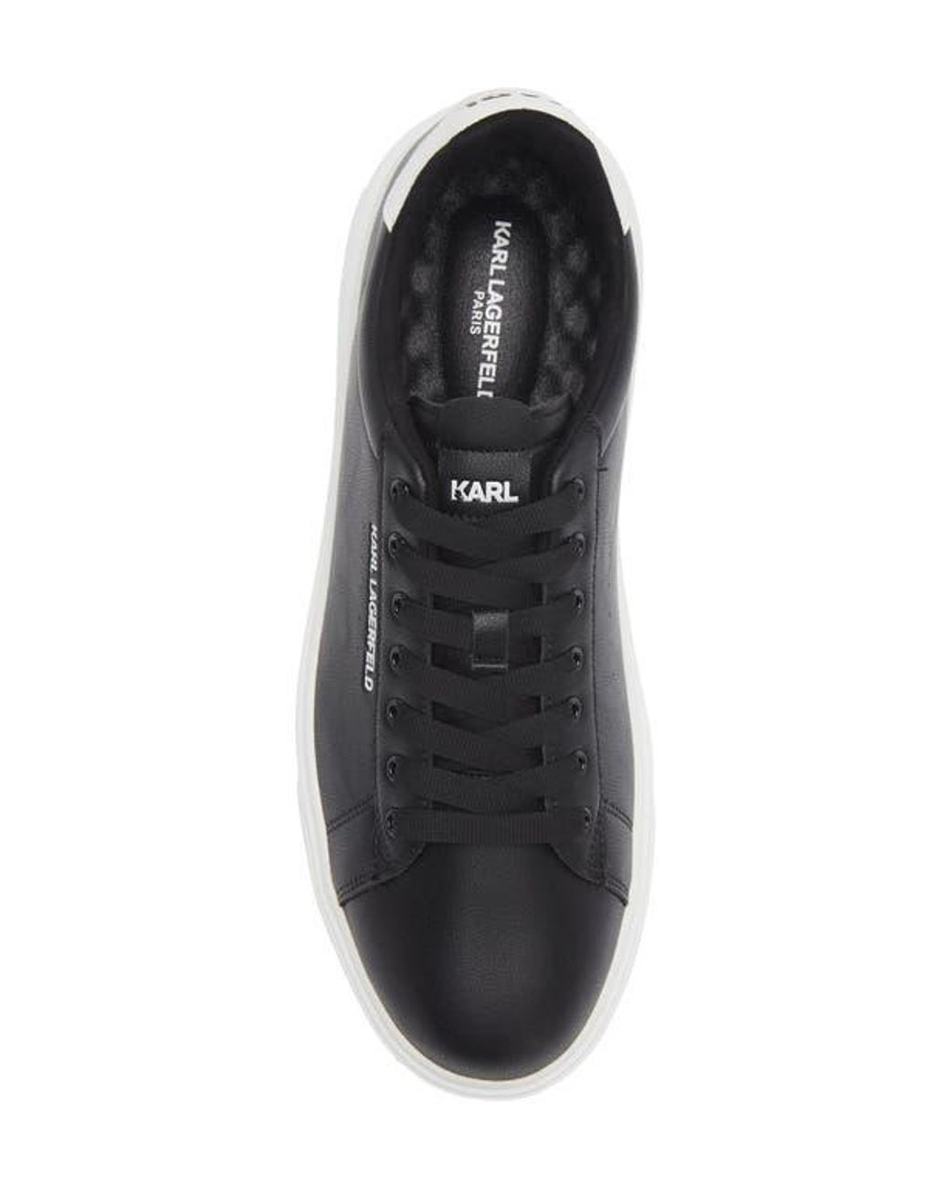 Karl Lagerfeld Blue Plain Toe Sneaker for men