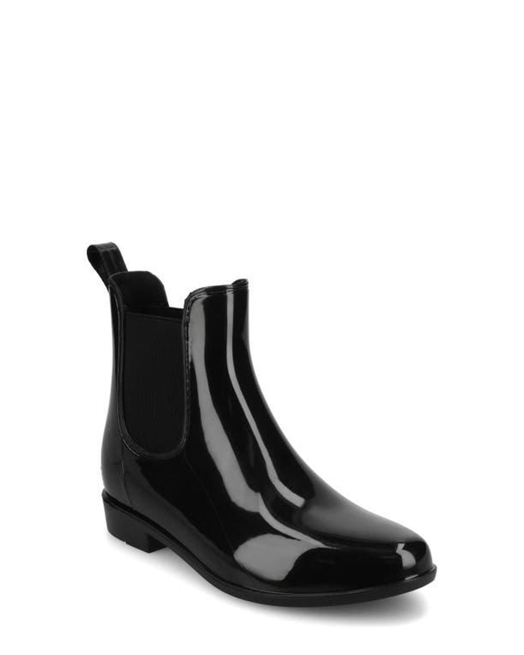 Journee Collection Black Drizzle Waterproof Rain Boot