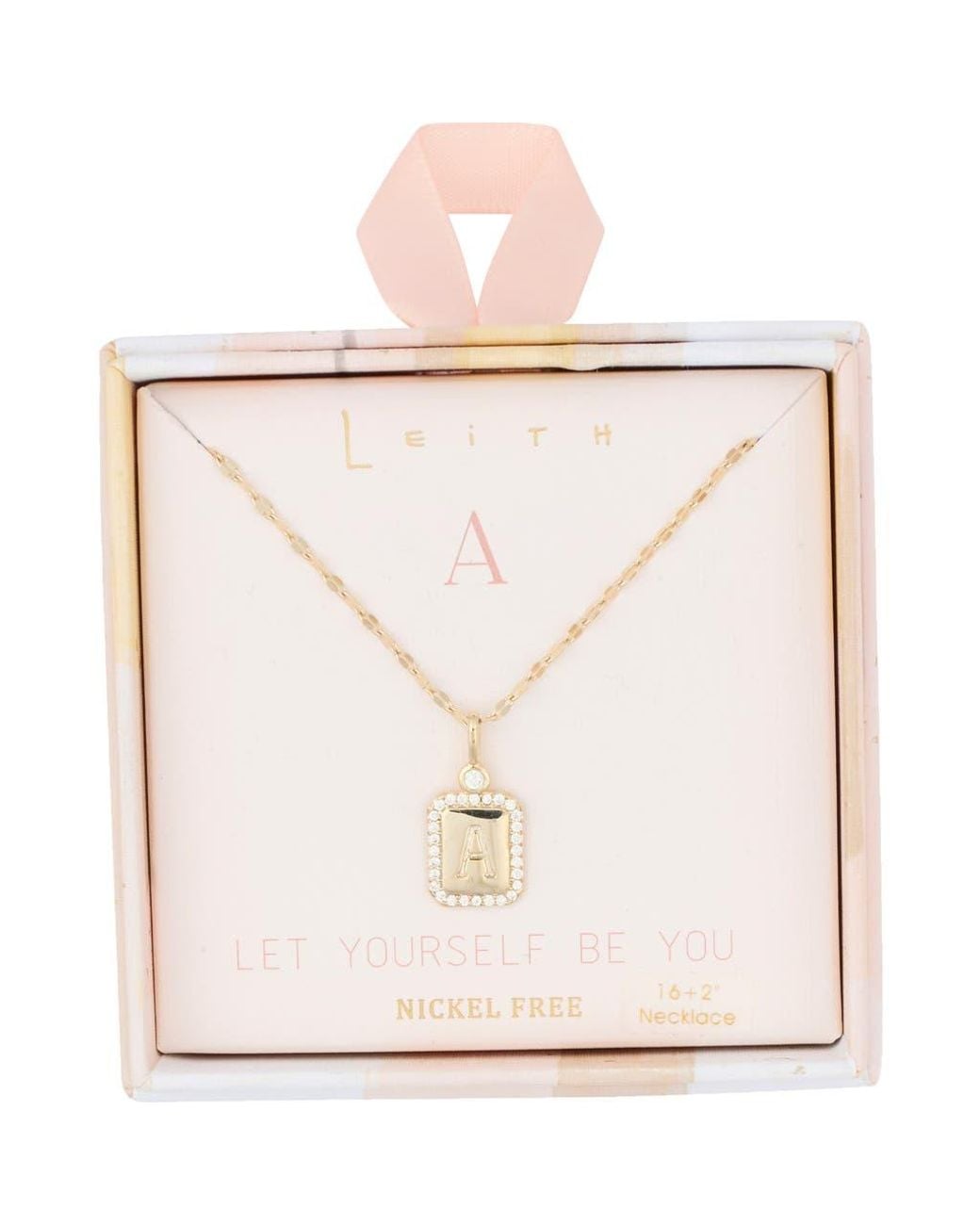 Leith Metallic Initial Pendant Necklace
