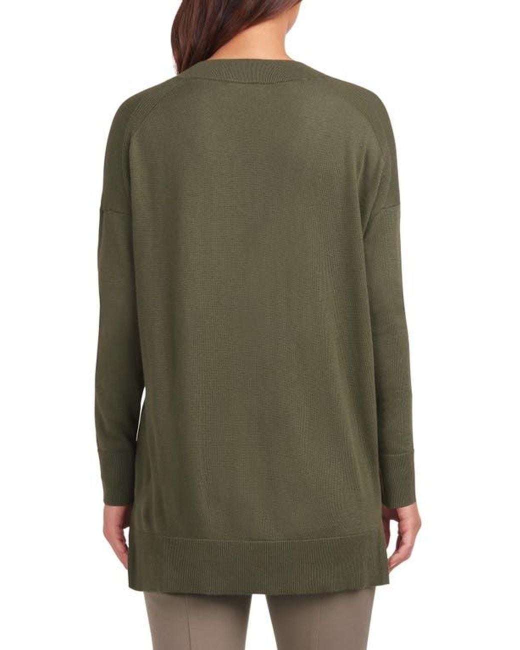 Matty M Green Side Slit Sweater