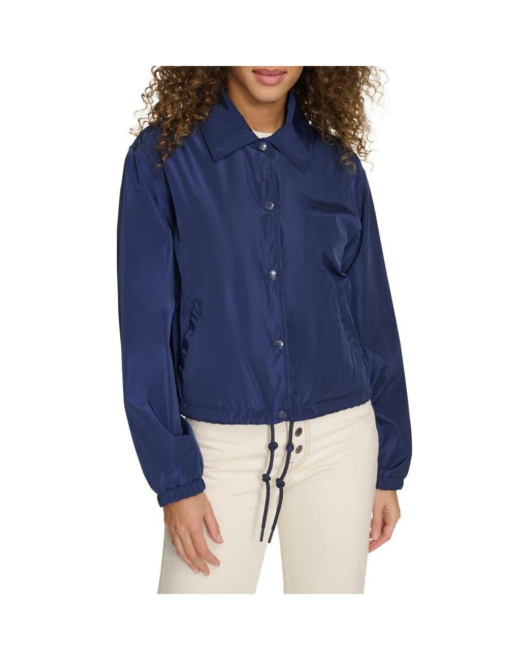 Champion Blue Cropped Coached Jacket