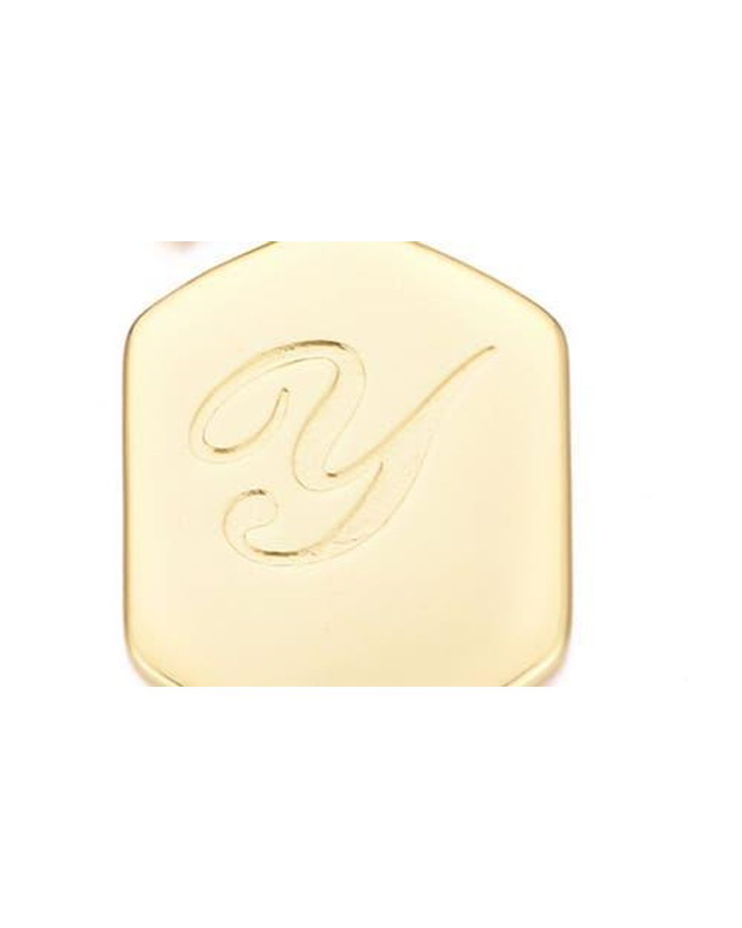 Adornia Metallic Monogram Initial Charm Chain Bracelet