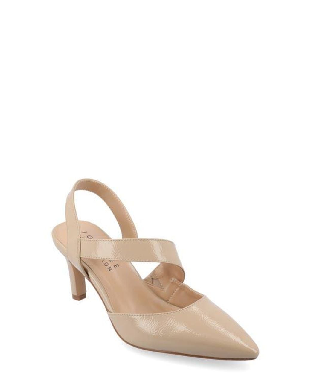 Journee Collection Natural Scarlett Pointed Toe Pump
