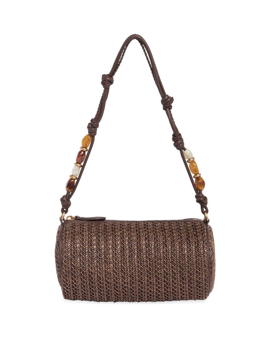 Sam Edelman Brown Elmina Bead Shoulder Bag