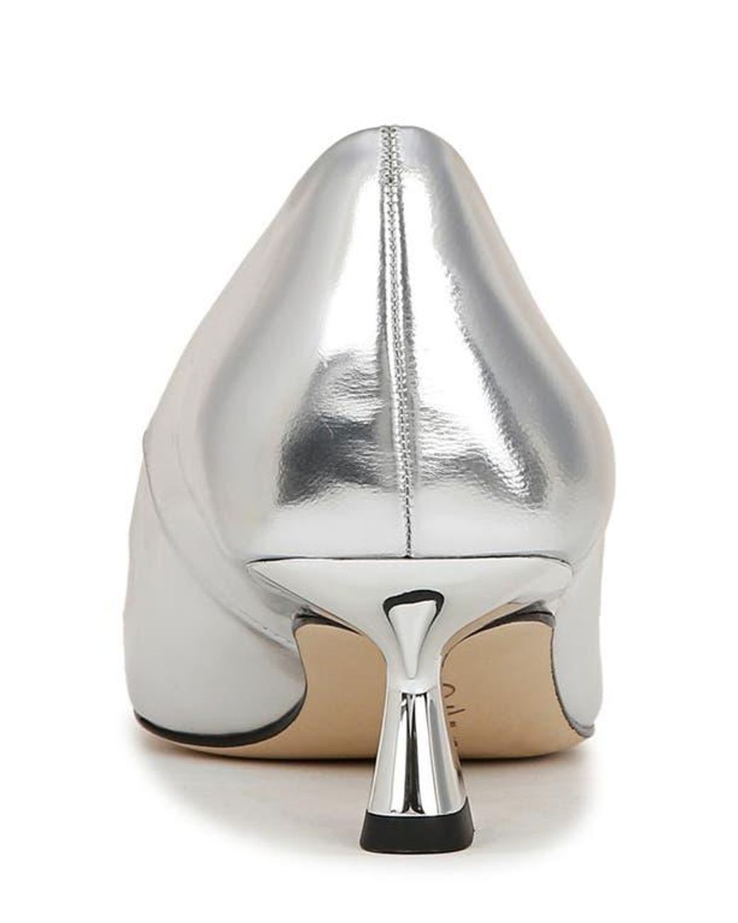 Sarto White Diva Kitten Heel Pointed Toe Pump