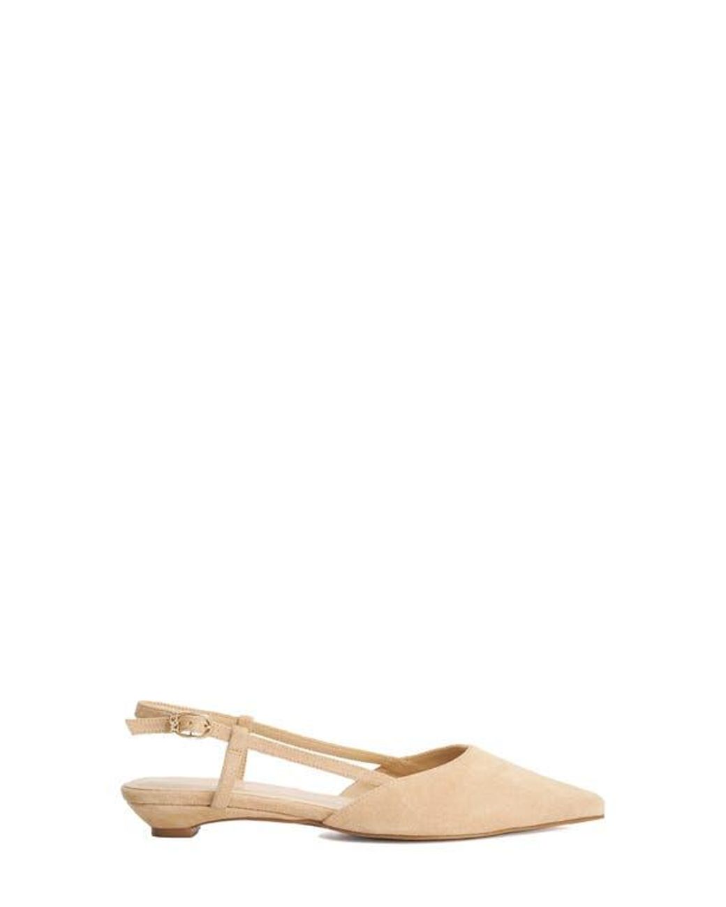 Dune White Homie Leather Slingback Pump