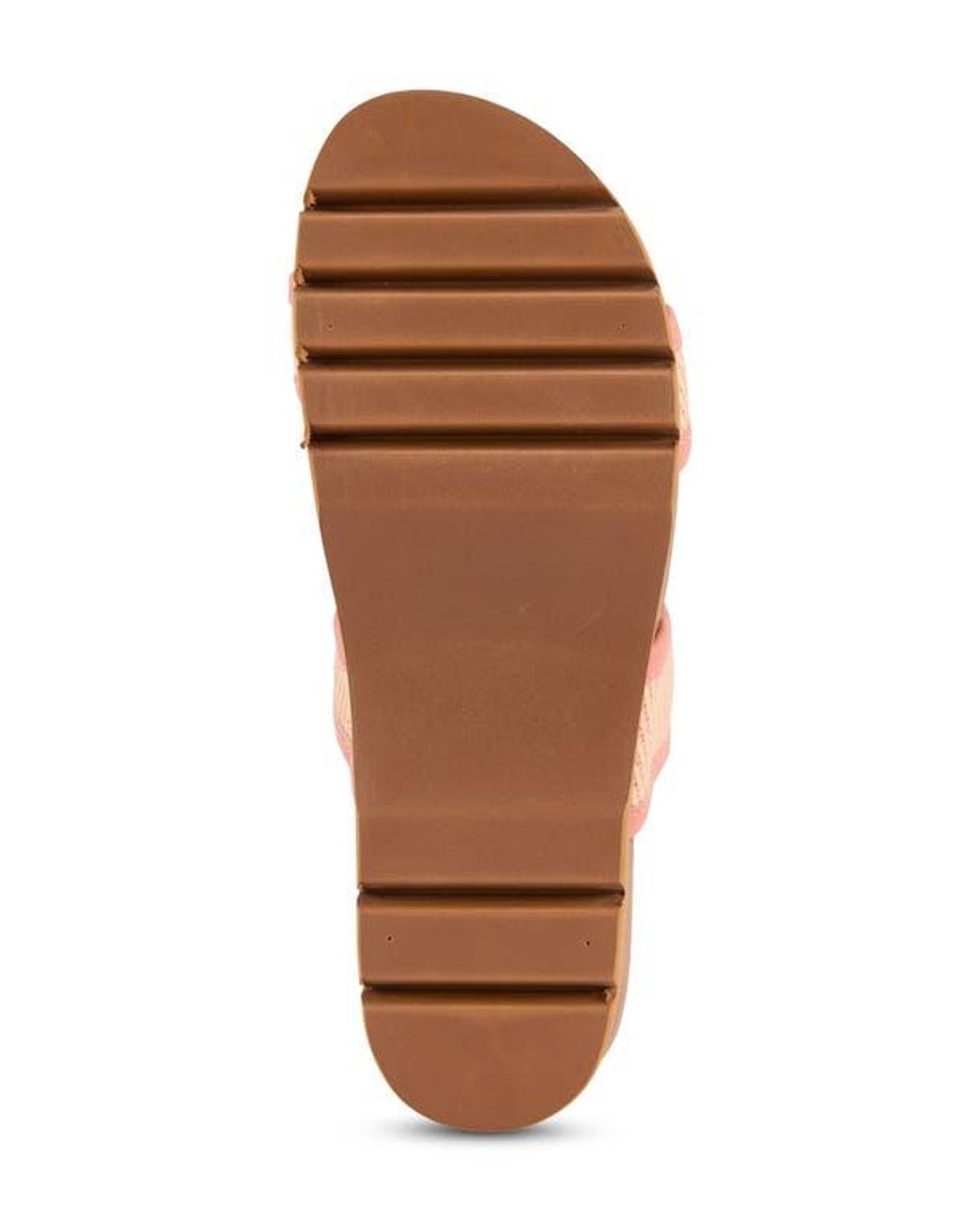 FLOOPI Pink Knit Platform Slide Sandal