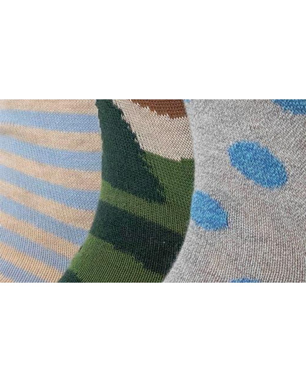 Lorenzo Uomo Blue Assorted 3-Pack Crew Socks for men