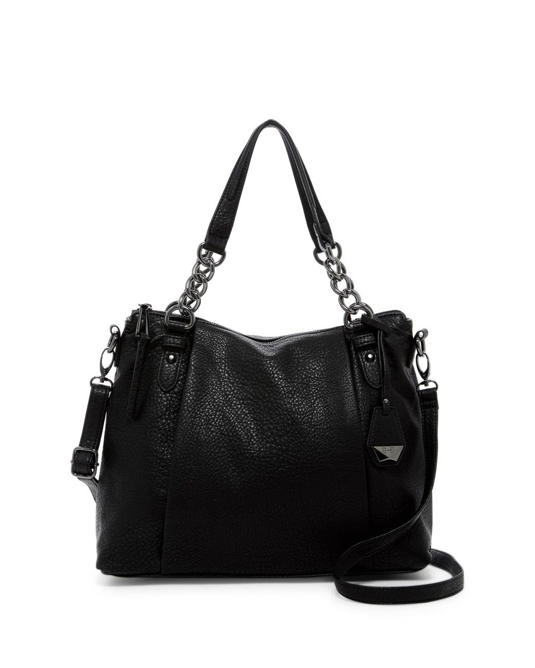 Jessica Simpson Reese Chain Satchel in Black | Lyst