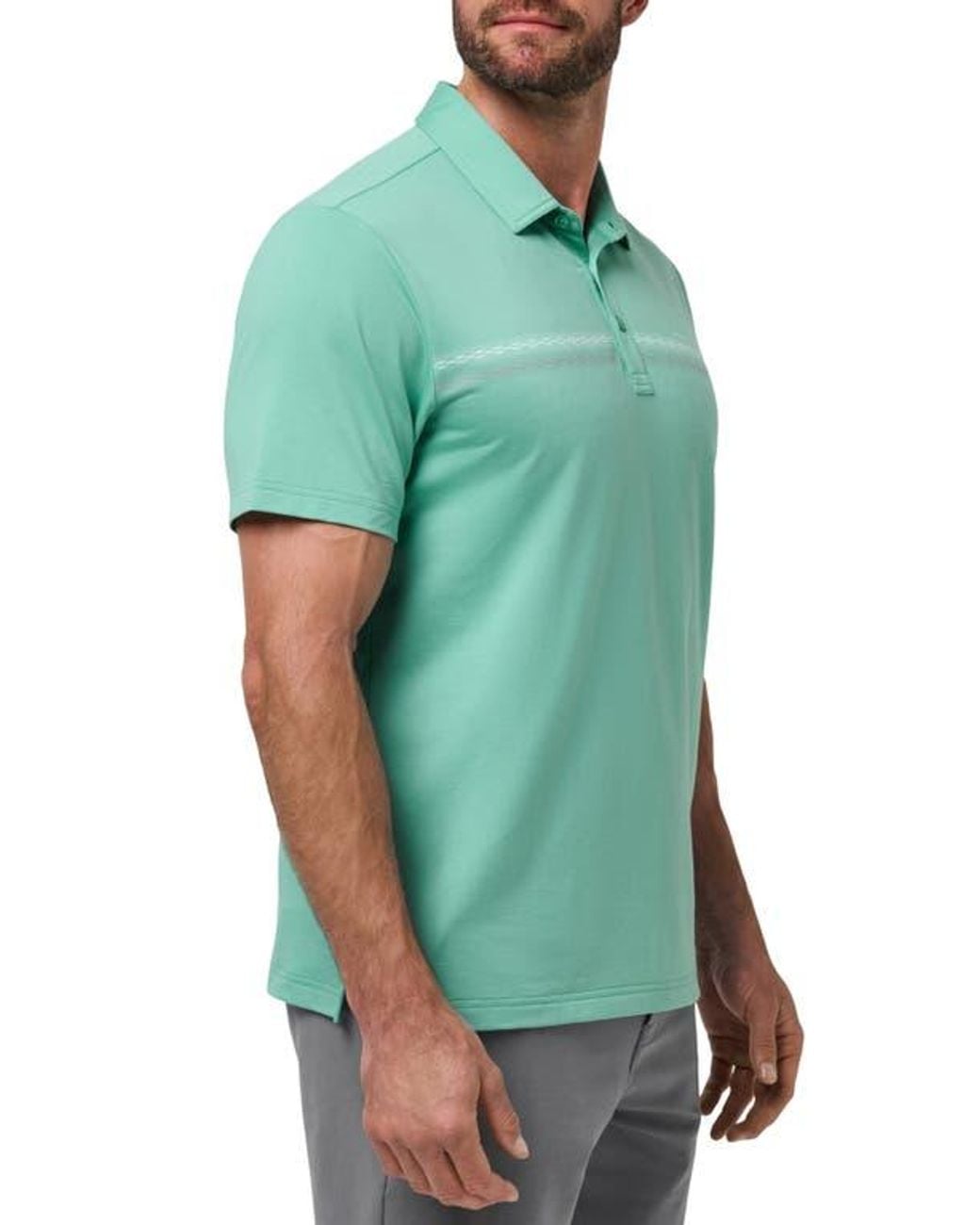 Travis Mathew Green Featherweight Polo for men
