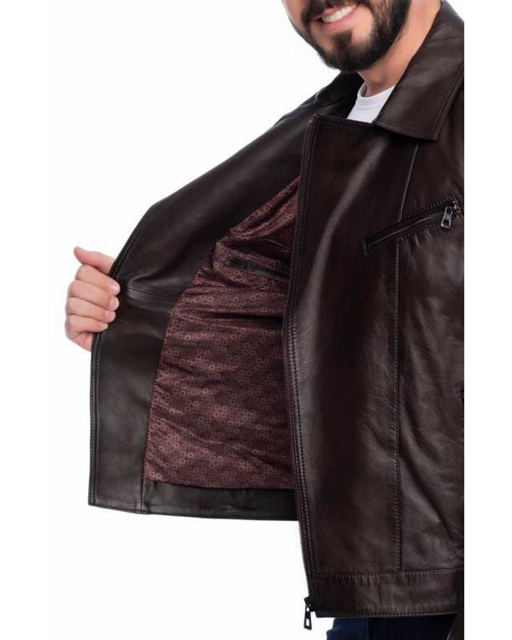 VELLAPAIS Black Winston Leather Jacket for men